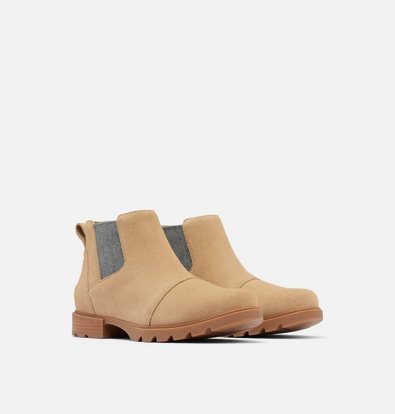 EMELIE III Women's Waterproof Chelsea Bootie, Color: Dusty Tan, Gum 10, image 2