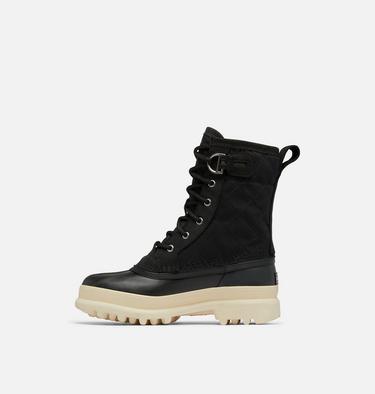 CARIBOU Royal Women's Waterproof Boot, Color: Black, Chalk, image 8