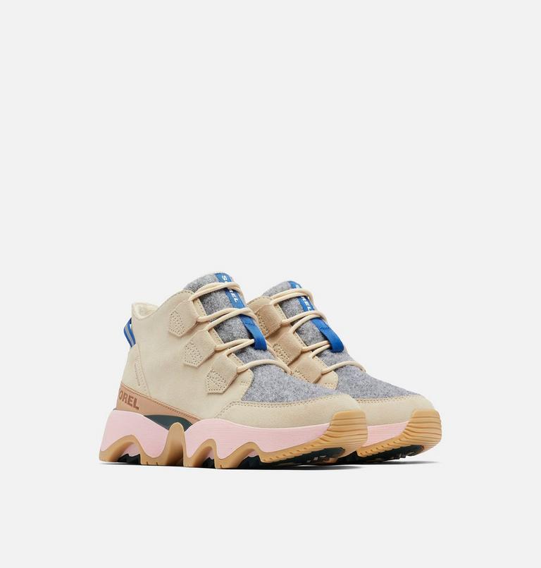 Women's Kinetic Impact Caribou Waterproof Sneaker - 2023 COLLECTION, Color: Bleached Ceramic, Midnight Teal, image 2