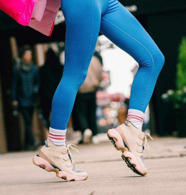 Women's Kinetic Impact Caribou Waterproof Sneaker - 2023 COLLECTION, Color: Bleached Ceramic, Midnight Teal, image 9