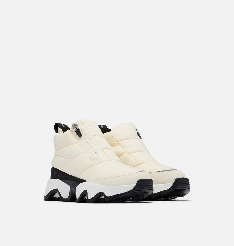 Women's Kinetic Impact Puffy Sneaker Boot, Color: Chalk, Black, image 2