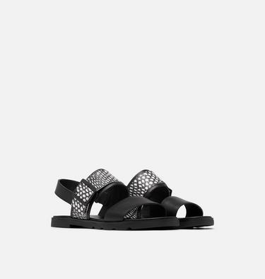 ELLA III Slingback Women's Flat Sandal, Color: Black, Black, image 2