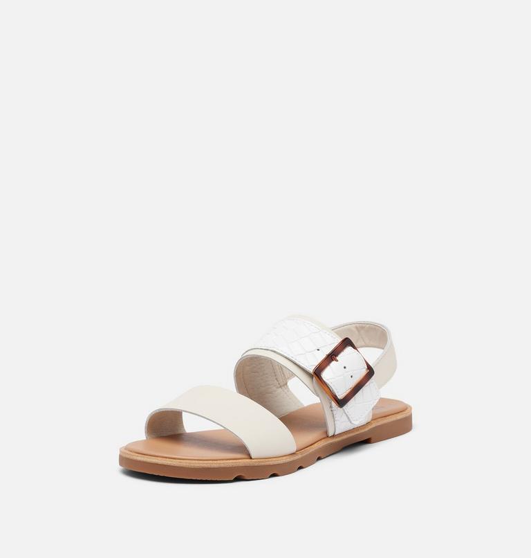 Women's Ella III Slingback Flat Sandal, Color: Chalk, Gum 2, image 8