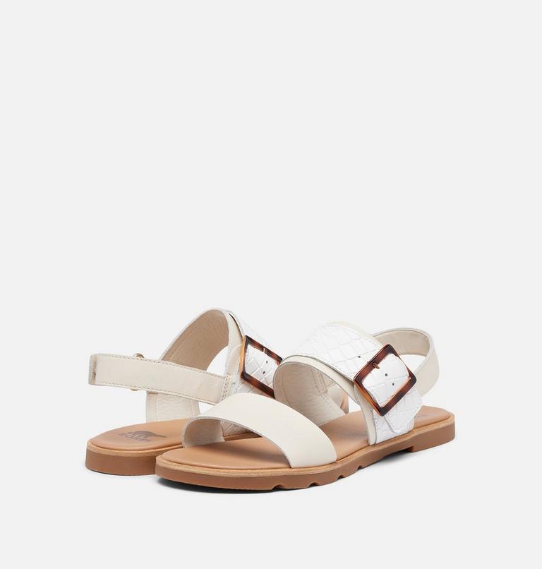 Women's Ella III Slingback Flat Sandal, Color: Chalk, Gum 2, image 9