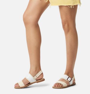 Women's Ella III Slingback Flat Sandal, Color: Chalk, Gum 2, image 2