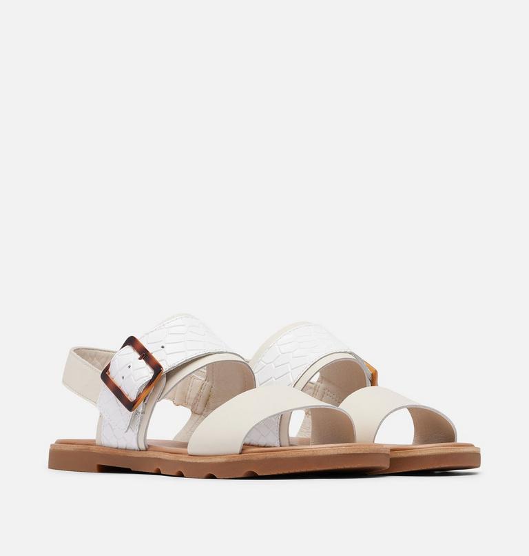 Women's Ella III Slingback Flat Sandal, Color: Chalk, Gum 2, image 2