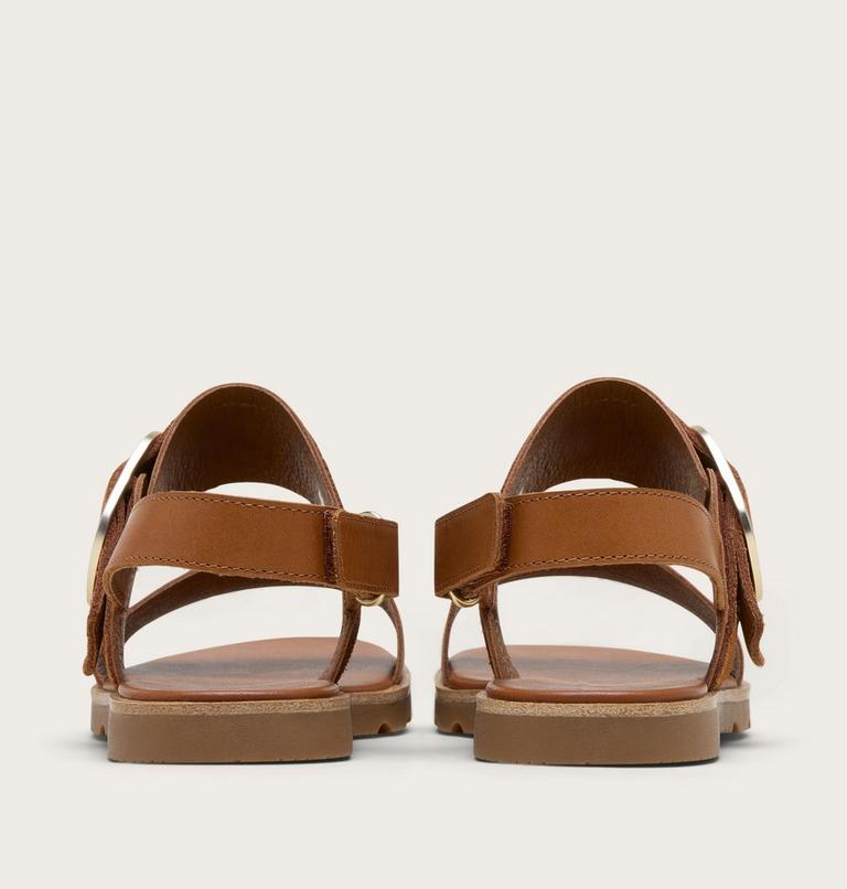 Sandalia plana destalonada Ella III para mujer, Color: Iced Tea, Gum 2, image 3