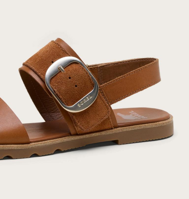 Sandalia plana destalonada Ella III para mujer, Color: Iced Tea, Gum 2, image 10