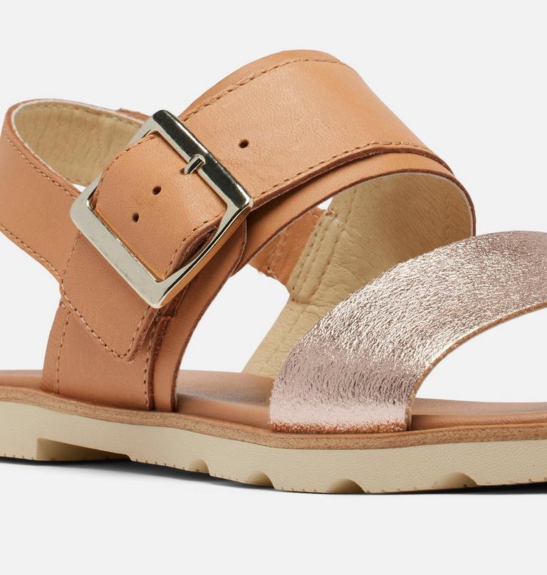Women's Ella III Slingback Flat Sandal, Color: Honest Beige, Honey White, image 11