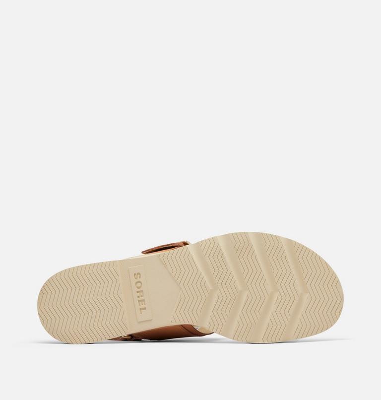 Women's Ella III Slingback Flat Sandal, Color: Honest Beige, Honey White, image 6