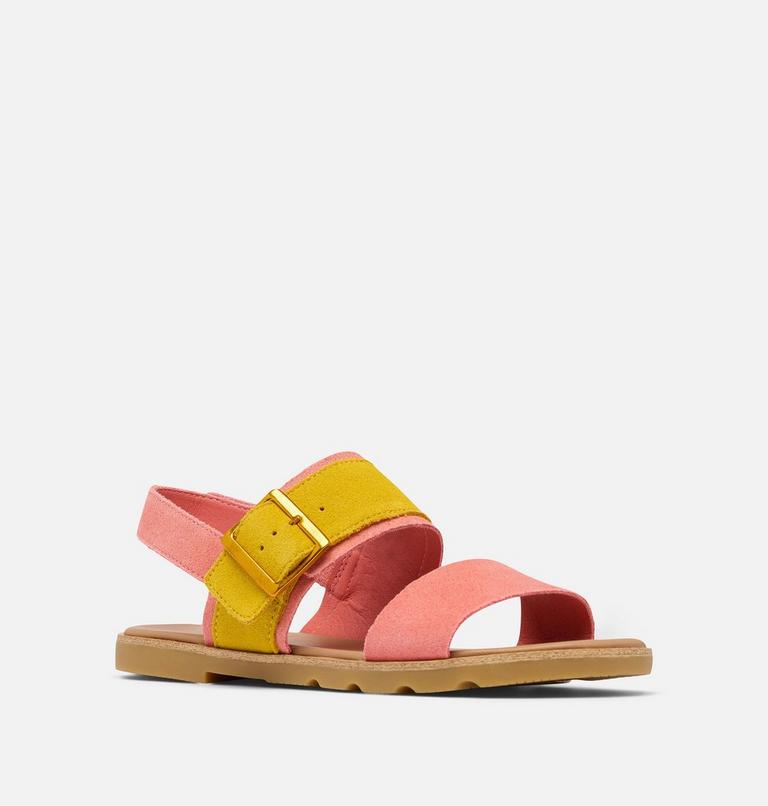 Women's Ella III Slingback Flat Sandal, Color: Coral Blossom, Gum 16, image 7