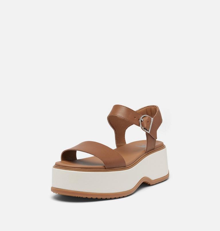 Sandales À Plateforme À Bride De Cheville DAYSPRING Pour Femmes, Color: Velvet Tan, Chalk, image 8