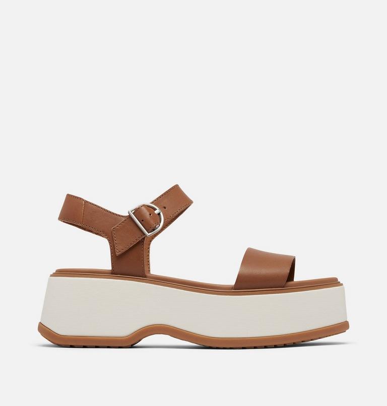 Sandales À Plateforme À Bride De Cheville DAYSPRING Pour Femmes, Color: Velvet Tan, Chalk, image 1