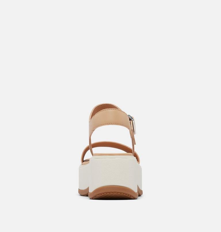 DAYSPRING Ankle Strap Women's Platform Sandal, Color: Honest Beige, Chalk, image 3