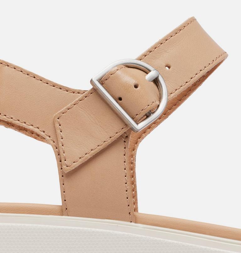 DAYSPRING Ankle Strap Women's Platform Sandal, Color: Honest Beige, Chalk, image 11