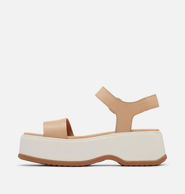 DAYSPRING Ankle Strap Women's Platform Sandal, Color: Honest Beige, Chalk, image 4