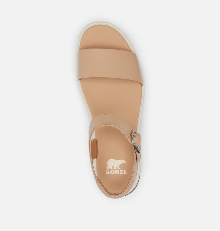 DAYSPRING Ankle Strap Women's Platform Sandal, Color: Honest Beige, Chalk, image 5