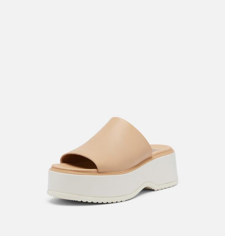 DAYSPRING Slide Women's Platform Sandal, Color: Honest Beige, Chalk, image 8