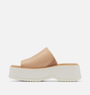 DAYSPRING Slide Women's Platform Sandal, Color: Honest Beige, Chalk, image 4