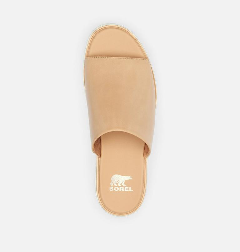 DAYSPRING Slide Women's Platform Sandal, Color: Honest Beige, Chalk, image 5
