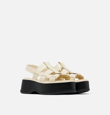 Sandales À Plateforme DAYSPRING À Lacets Pour Femmes, Color: Honey White, Black, image 2