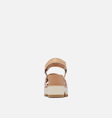 JOANIE IV Ankle Strap Women's Wedge Sandal, Color: Honest Beige, Gum, image 3