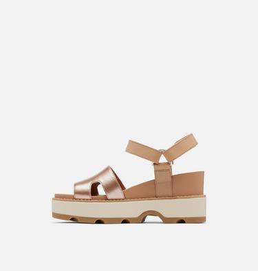 JOANIE IV Ankle Strap Women's Wedge Sandal, Color: Honest Beige, Gum, image 4