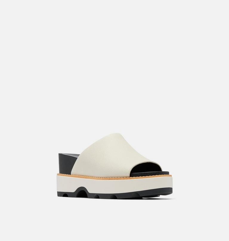 Sandales Compensées À Enfiler JOANIE IV Pour Femmes, Color: Chalk, Black, image 7