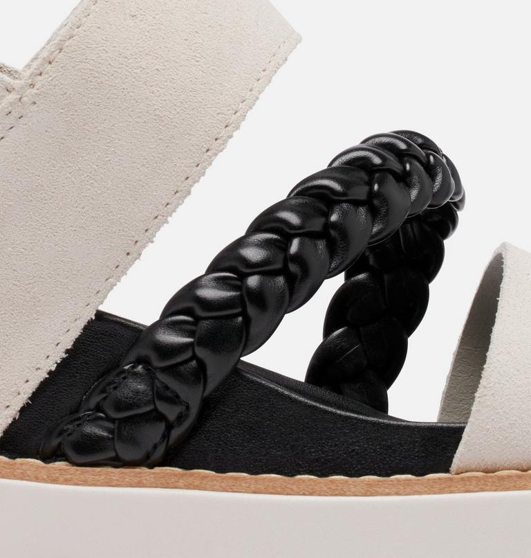 JOANIE IV Slingback Wedge Women's Sandal, Color: Chalk, Black, image 9