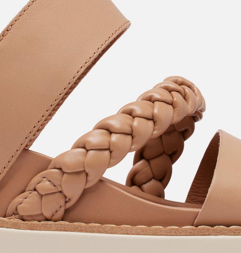 JOANIE IV Slingback Wedge Women's Sandal, Color: Honest Beige, Bleached Ceramic, image 9