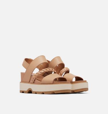 JOANIE IV Slingback Wedge Women's Sandal, Color: Honest Beige, Bleached Ceramic, image 2