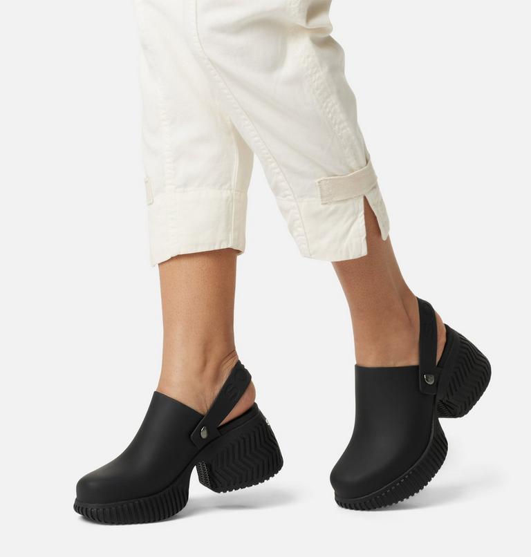 ONA Streetworks Heel Women's Clog, Color: Black, Sea Salt, image 8