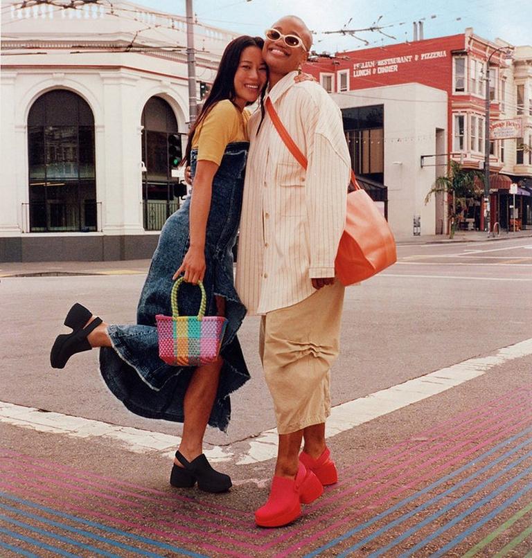 ONA Streetworks Heel Women's Clog, Color: Black, Sea Salt, image 10