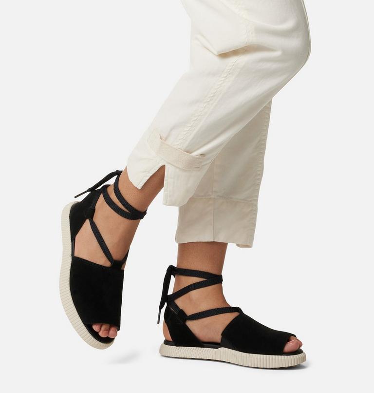 Sandales Plates ONA Streetworks Drille Pour Femmes, Color: Black, Chalk, image 8