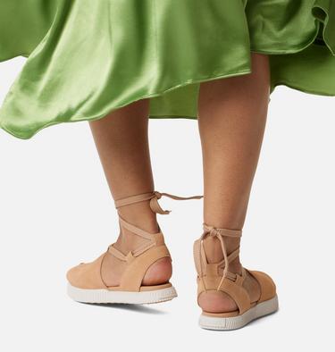 Women's ONA Streetworks Drille Flat Sandal, Color: Honest Beige, Sea Salt, image 2