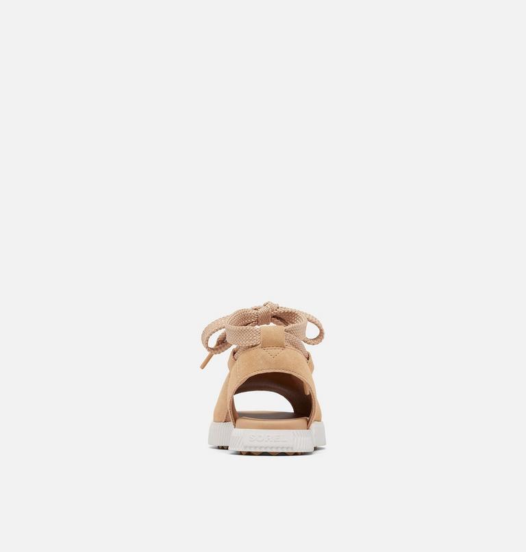 ONA Streetworks Drille Women's Flat Sandal, Color: Honest Beige, Sea Salt, image 3