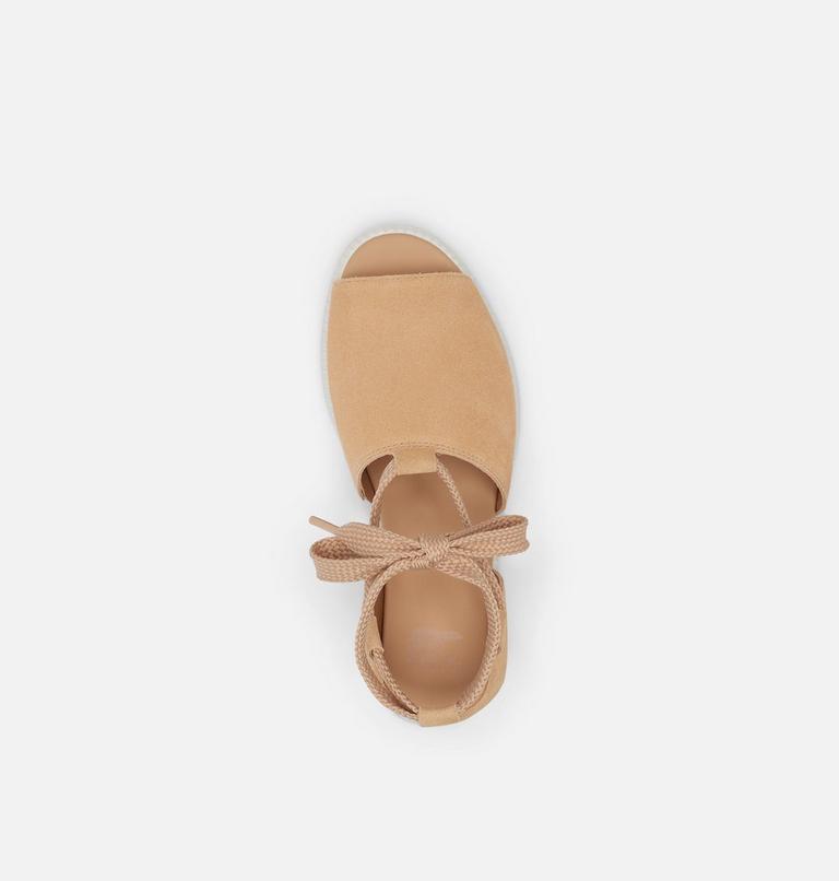 ONA Streetworks Drille Women's Flat Sandal, Color: Honest Beige, Sea Salt, image 5