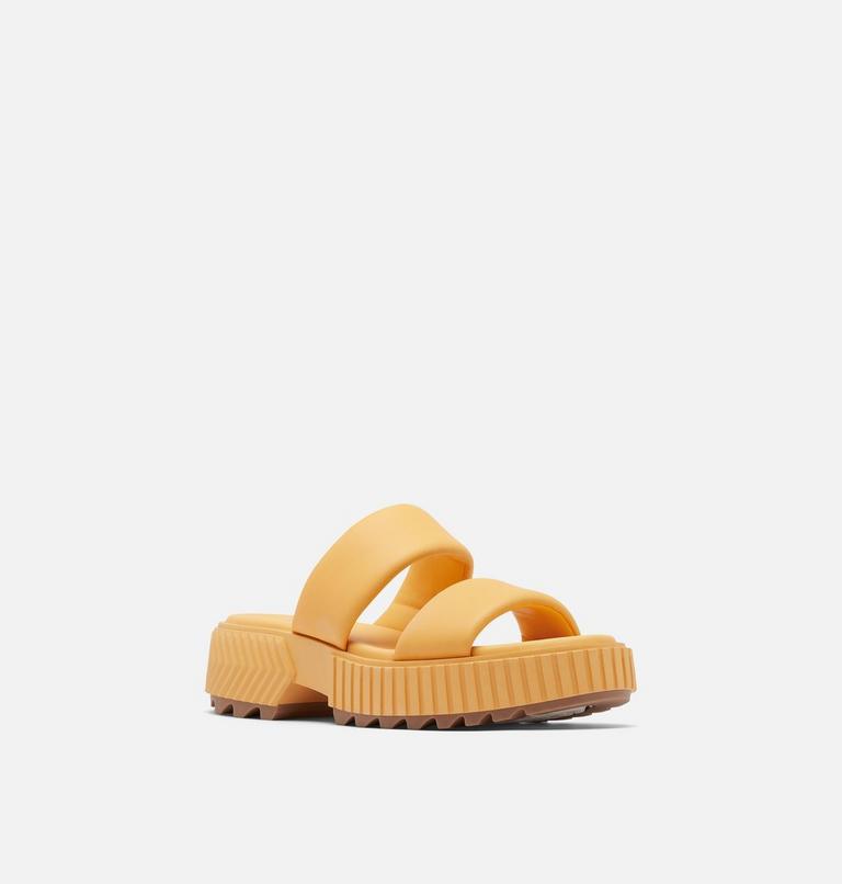 Sandales Plates Moyennes À Enfiler ONA Streetworks Pour Femmes, Color: Yellow Ray, Sea Salt, image 7