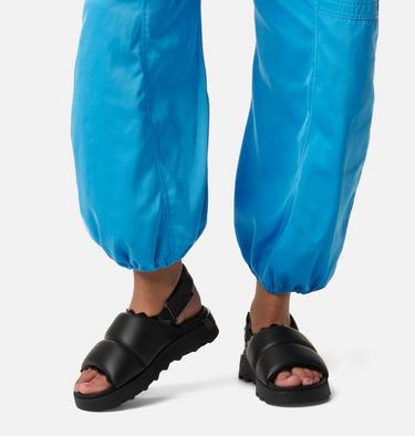 Women's Viibe Slingback Flat Puffy Sandal, Color: Black, Black, image 2