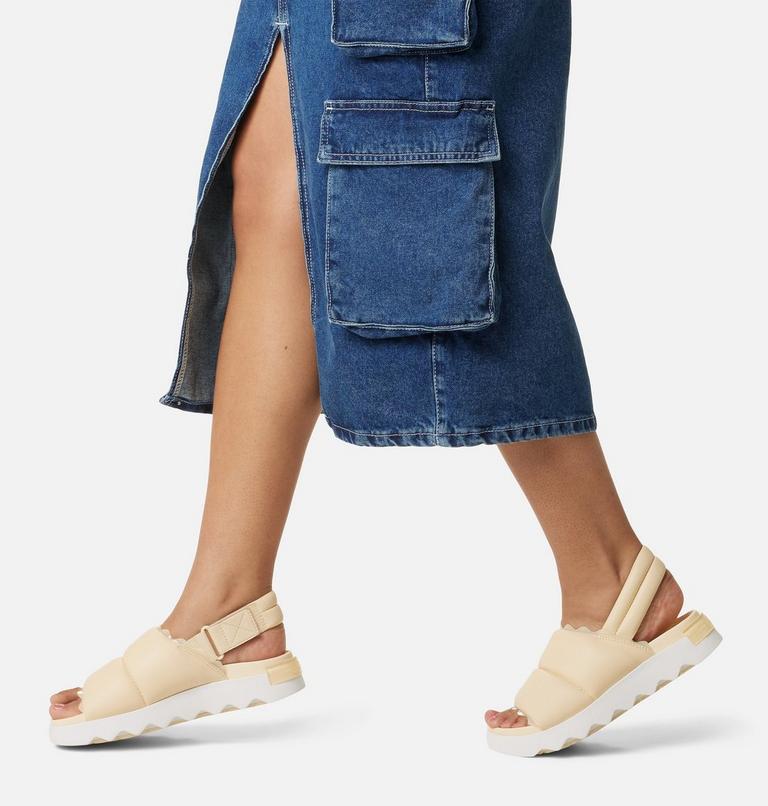 VIIBE Slingback Women's Flat Sandal, Color: Honey White, Sea Salt, image 8