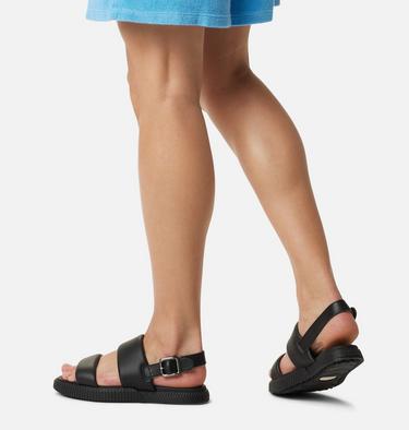 Women's ONA Streetworks Go-To Flat Sandal, Color: Black, Chalk, image 2