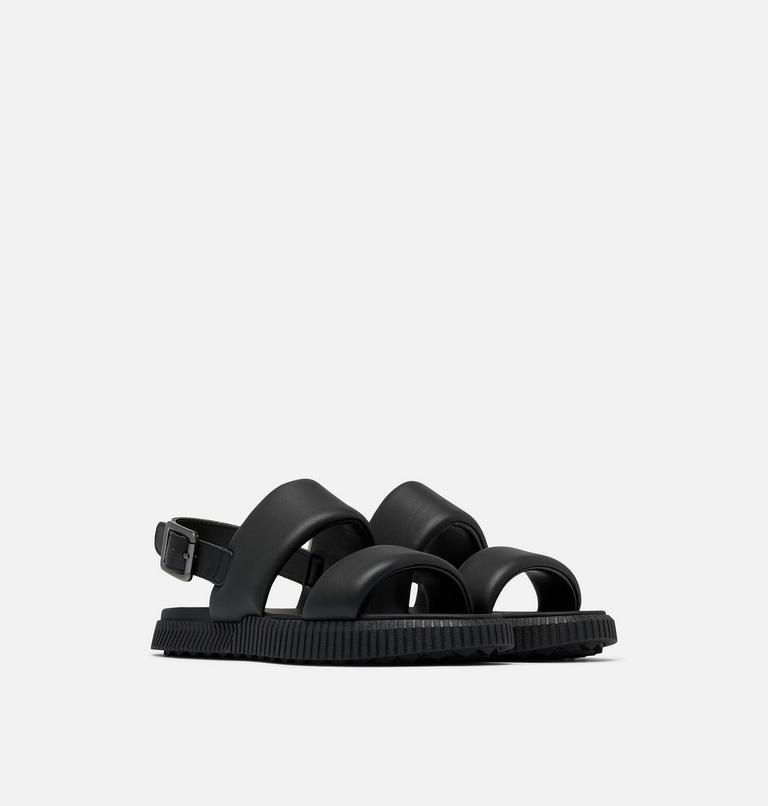 ONA� STREETWORKS GO-TO FLAT SANDAL | 010 | 10.5, Color: Black, Chalk, image 2
