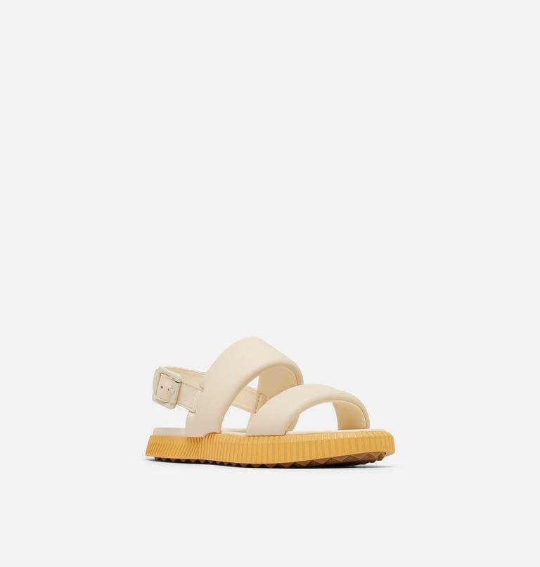 ONA Streetworks Go-To Women's Flat Sandal, Color: Honey White, Yellow Ray, image 7