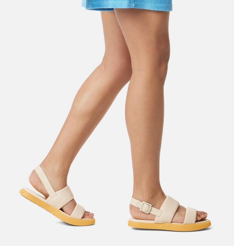 ONA Streetworks Go-To Women's Flat Sandal, Color: Honey White, Yellow Ray, image 8