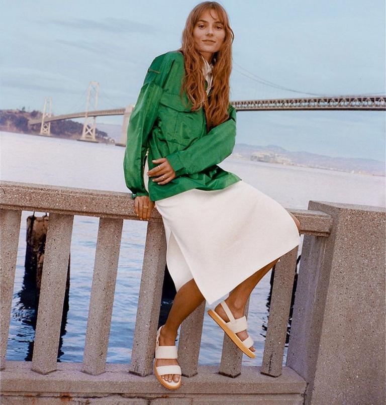 ONA Streetworks Go-To Women's Flat Sandal, Color: Honey White, Yellow Ray, image 11