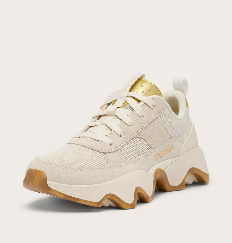 Women's Kinetic Impact II Wonder Lace Sneaker, Color: True Gold, Chalk, image 7