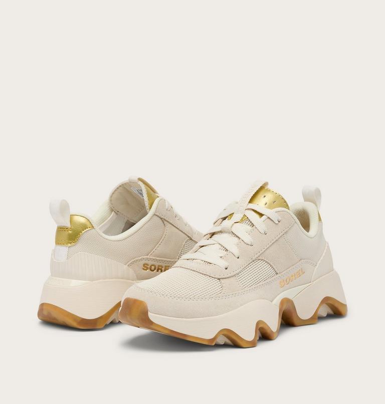Women's Kinetic Impact II Wonder Lace Sneaker, Color: True Gold, Chalk, image 8