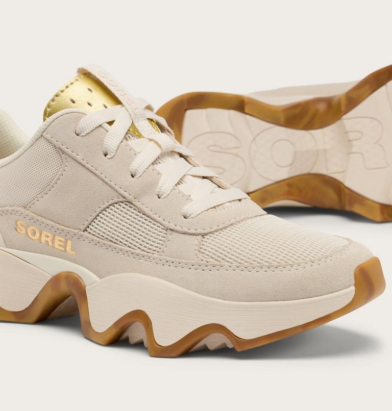 Women's Kinetic Impact II Wonder Lace Sneaker, Color: True Gold, Chalk, image 9