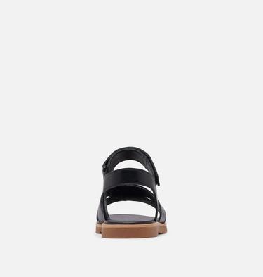 Women's Ella III Ankle Strap Flat Sandal, Color: Black, Gum 2, image 7
