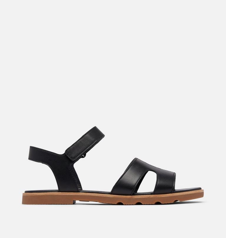 Women's Ella III Ankle Strap Flat Sandal, Color: Black, Gum 2, image 1